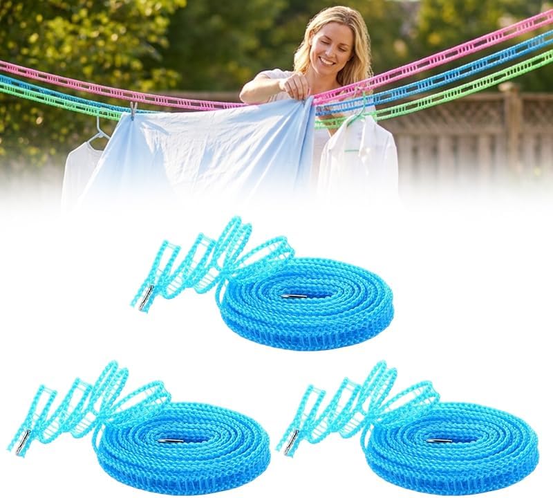 2026 Upgrade 3 PCS Windproof Clothesline by Unknown