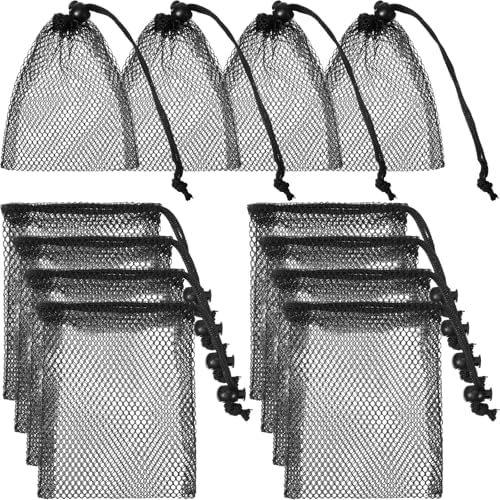 Nogeqi 10pcs Small Mesh Bags Drawstring, 7.8" X 5.9"Mini Nylon Net Bag by Unknown