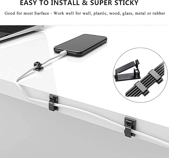 N NOROCME 192 PCS Cable Management Kit 4 Wire Organizer Sleeve | 11 Cable Holder - Image 9