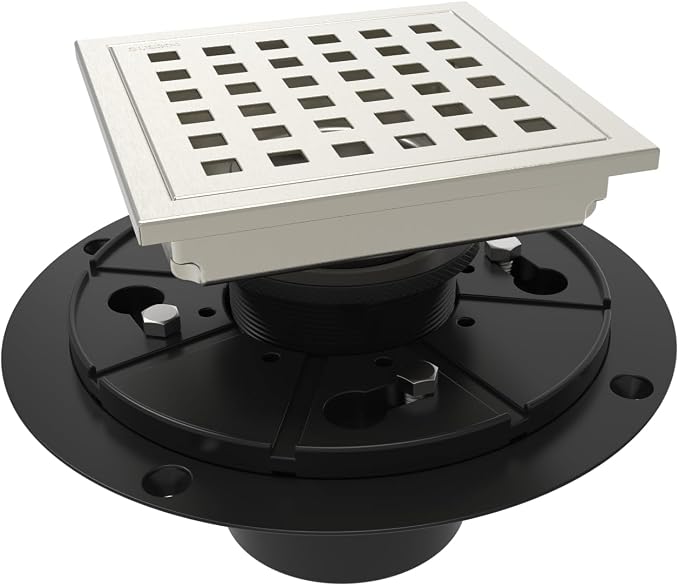 4 Inch Square Shower Floor Drain by WEBANG