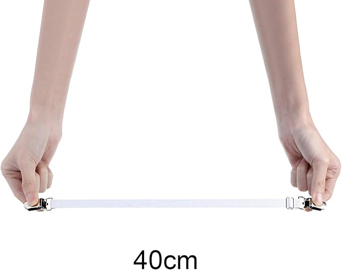 Boao 12 Pcs Bedsheet Strap Elastic Clip, 8-12 Inch Length | Sturdy Metal Clips - Image 5