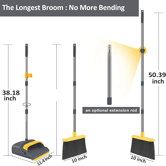 Upgrade Broom and Dustpan Set, Broom - Image 2