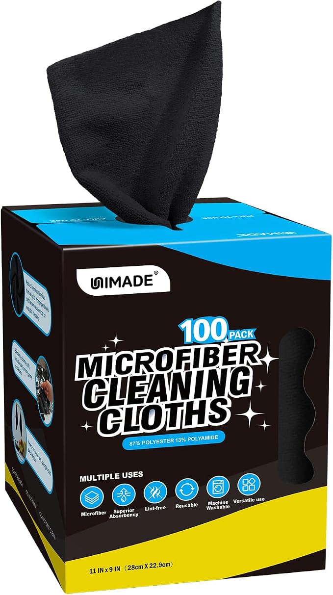 UNIMADE Microfiber Cleaning Cloth, 100 Sheets Microfiber Towels by Unimade