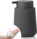 YAUKPH Striped Foaming Hand Soap Dispenser Dark Gray | Leak-Proof Pump by KellyHome