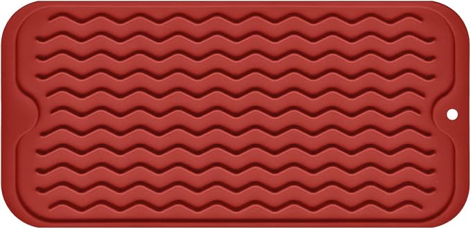 Silicone Dish Drying Mat, Non-Slip Easy Clean Sink Mat, Large Heat-resistant by MODENGKONGJIAN