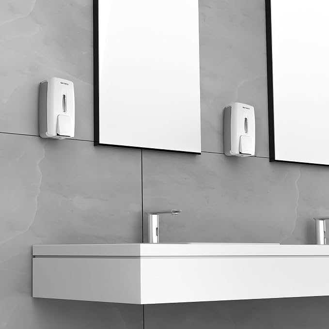 Commercial Soap Dispenser Wall Mount Manual Pump Hand Soap Dispenser 800ml Gel - Image 9