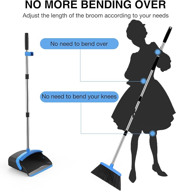NACENA Broom and Dustpan Set - Image 3