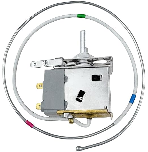 WPF28E-EX / 17431000001341 Temperature Control Thermostat, Refrigerator Thermostat, fit for Midea, Arctic King, Insignia Vissani Chest Freezer Replace WPFE28L-L, Temperature Control Thermostat