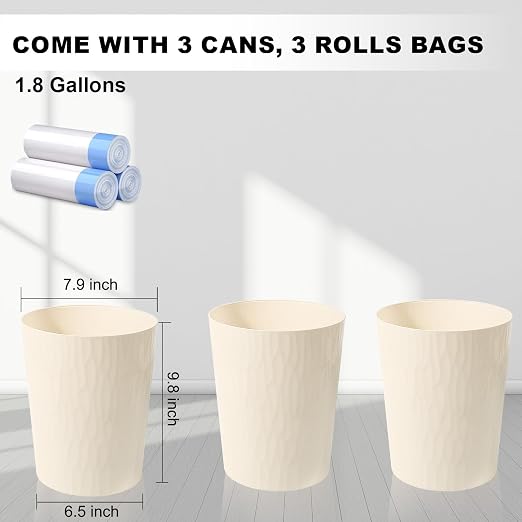 UUJOLY Small Bathroom Trash Can - Image 2