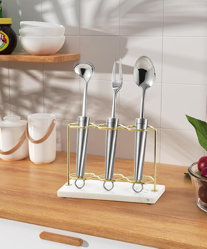 Emibele Electric Toothbrush Holder, 3 Slots 2-Layer Gold Toothbrush Holder | - Image 6