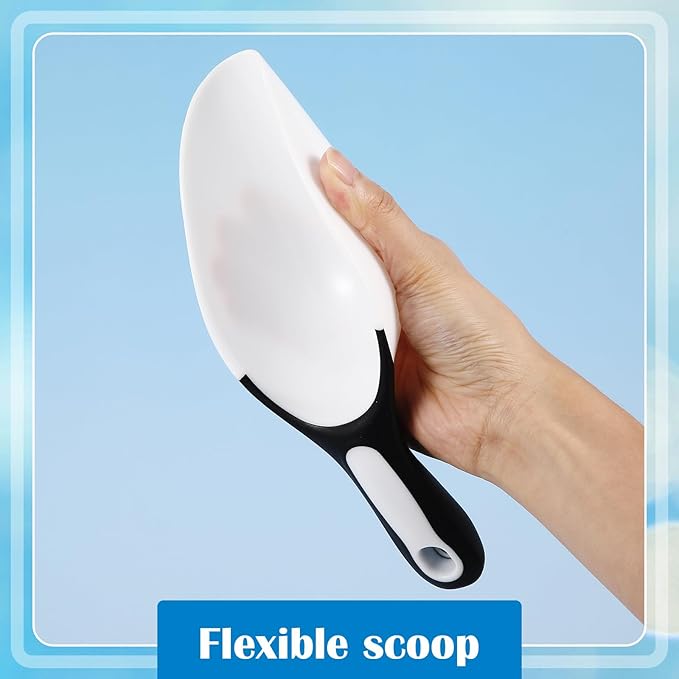 LemonRoad 4 Pcs Dry Goods Scooper Plastic Ice Scoop for Flour Coffee 1 Cup Measuring Scoop for Pet Dog Cat Kitchen Food Pantry Ingredients