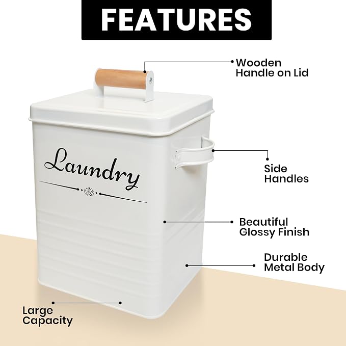 Farmhouse Metal Laundry Detergent Pod Container - Image 4