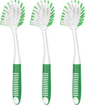 SetSail Dish Brush with Handle, 3 Pack Stiff Bristles Dish Scrubber, Non-Slip by SetSail