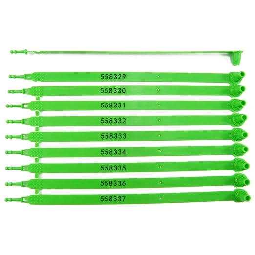 Leadseals(R) 1000 Plastic Truck Door Seal Tamper Evident Tite-Lock Security Tags Numbered Safty Disposable Locks for Trailer Logistics Transport Package Shipping