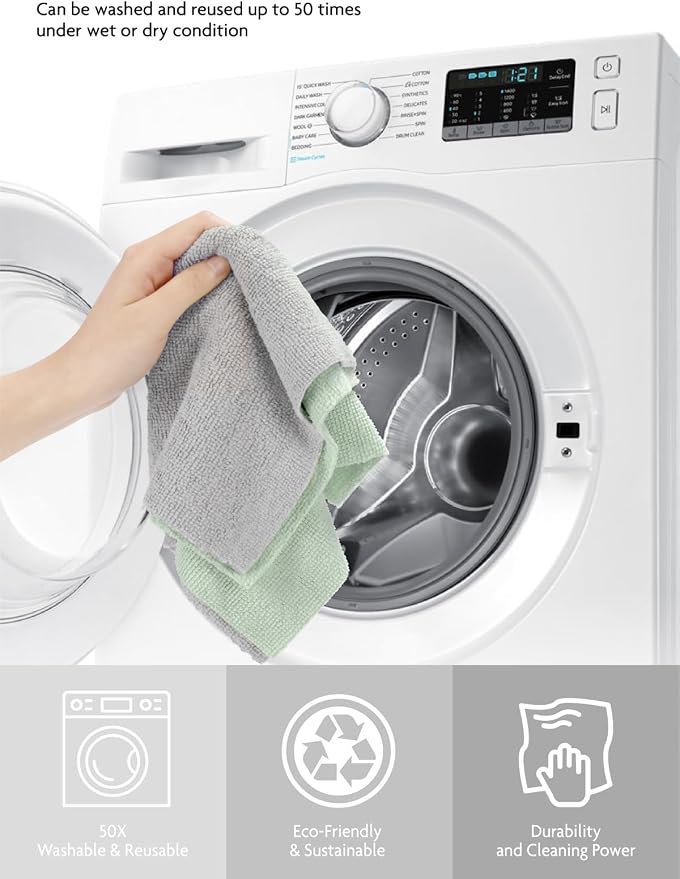 Fantasticlean Microfiber Cleaning Cloth Roll- 75 Sheets, Tear-away Microfiber - Image 5