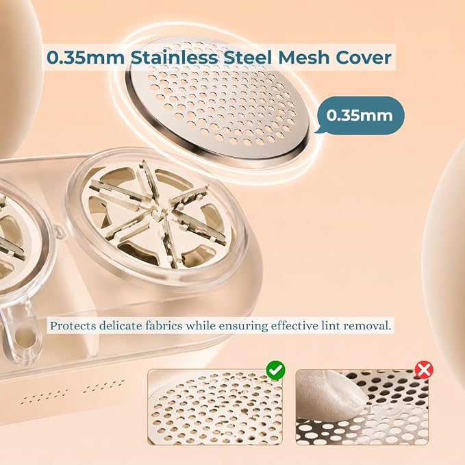 Fabric Shaver, Rechargeable Lint Remover, Pearl White | 2600mAh Powerful Battery - Image 9