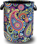 Mandala Paisley Laundry Basket Oxford Cloth Foldable Hamper 18.9x16.5 Inch by SELIONLIKN