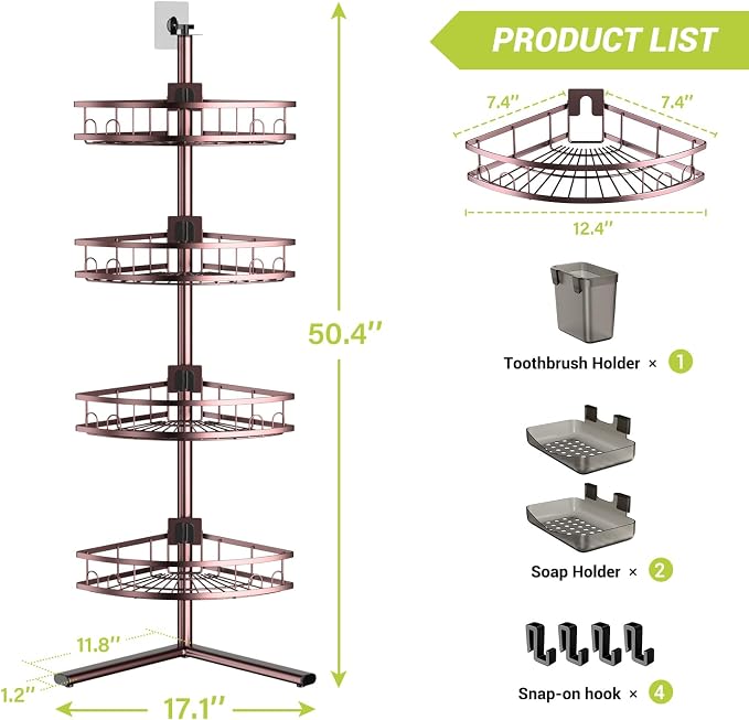 Standing Corner Shower Caddy - Image 9