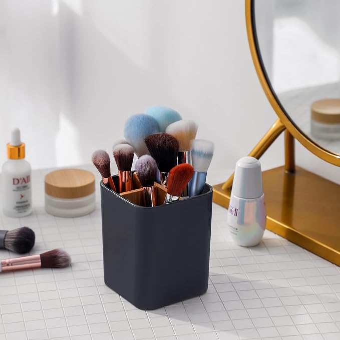Bamboo Toothbrush Holder for Bathrooms Toothpaste Organizer - Image 3