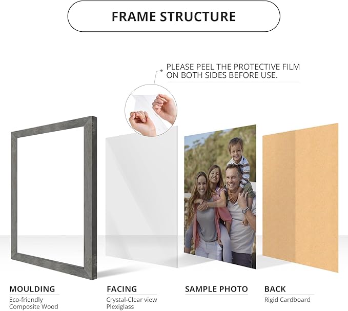 wallsthatspeak 14x24 American Barn Picture Frame for Puzzles Posters Photos or Artwork