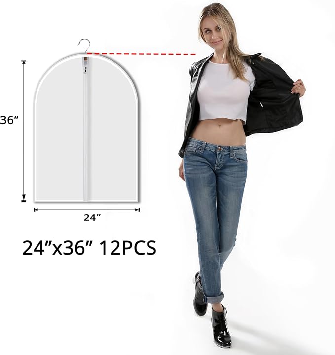 MsKitchen 12 Pack Shirt Garment Bags - Image 2