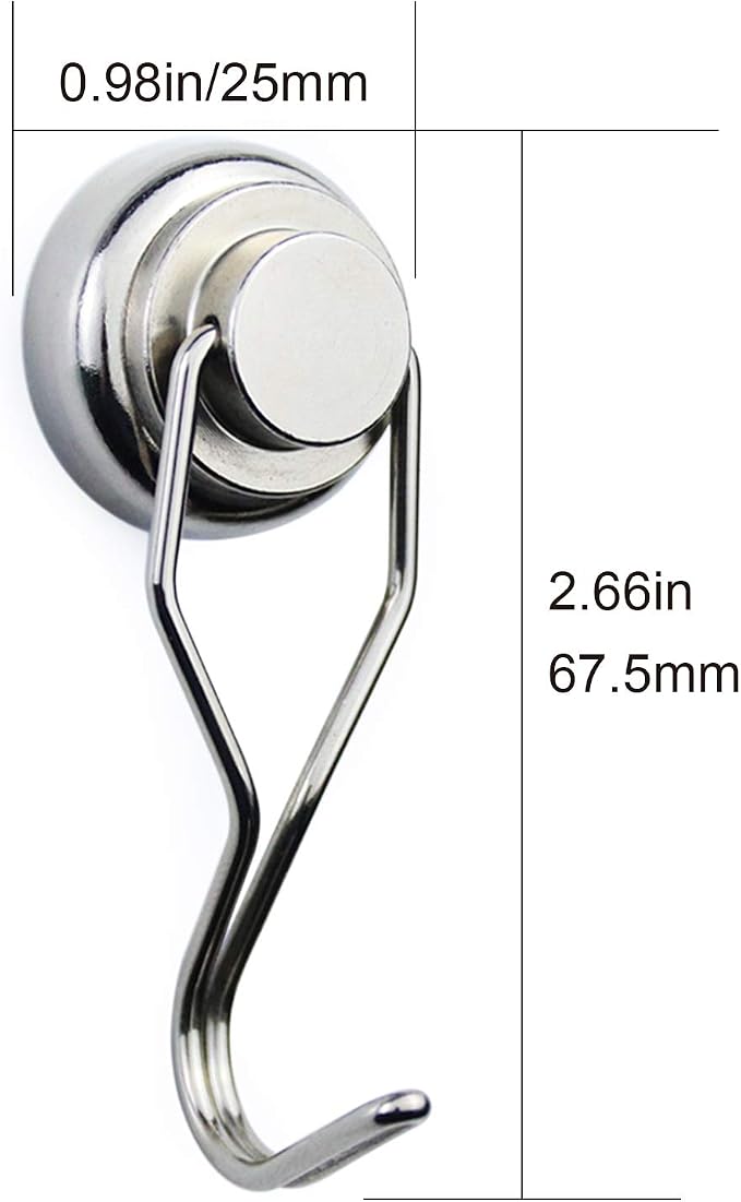 DIYMAG Magnetic Hooks, 80LBS Heavy Duty 6 Pack 2026 Cruise Ship Essentials - Image 3