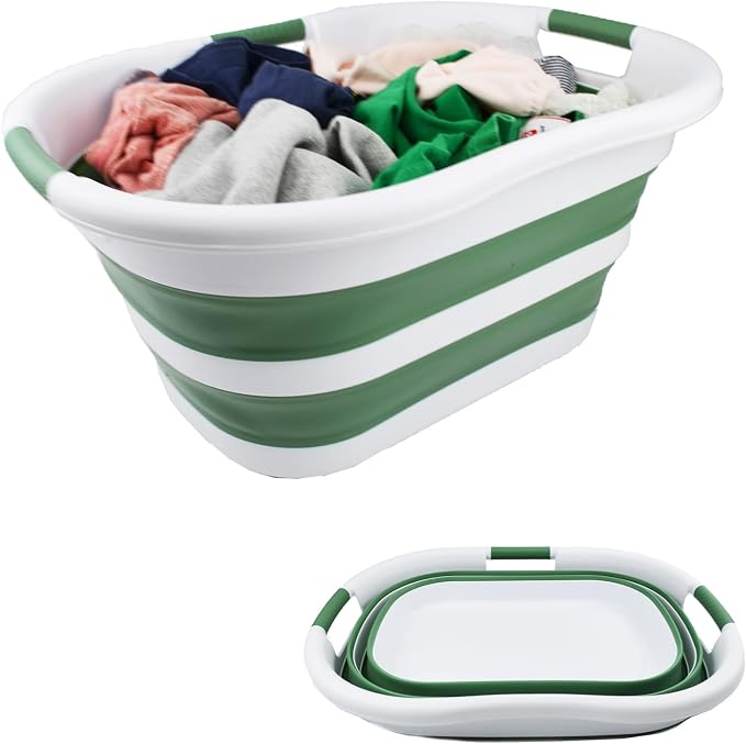 SAMMART 40L Collapsible Plastic Laundry Basket by SAMMART