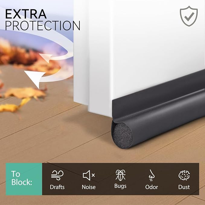 MAXTID Under Door Draft Stoppers 36 Inch Grey Door Draft Blocker Draft Stoppers - Image 4