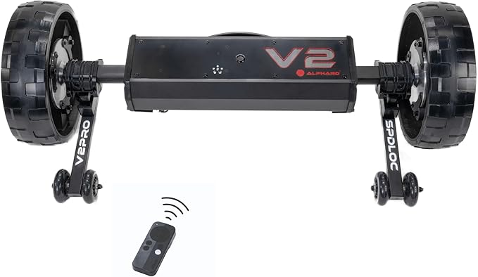 Alphard Club Booster V2Pro – Convert Your Push Cart into a Motorized, Electric Remote-Controlled Golf Caddie - New 2025 V2Pro with Permanently Attached Wheelie Bars
