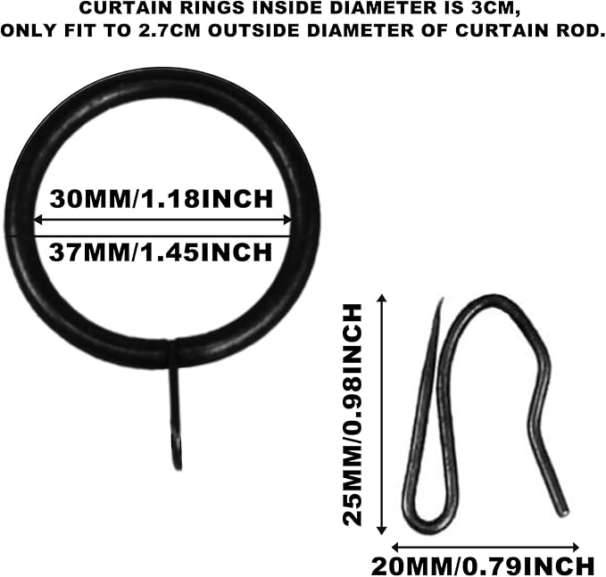 60 Pcs Metal Curtain Rings - Image 3