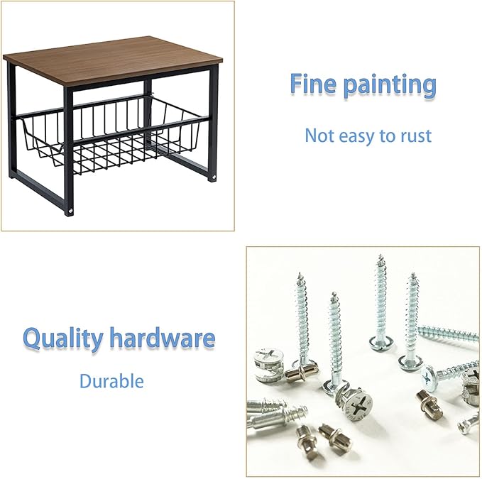 Microwave Storage Rack Microwave Oven Rack Stand Kitchen Counter Top Organizer Counter Toaster Storage Stand Dish Rack Utility Organizer Shelf Stand/51.5Cm, 30.5Cm