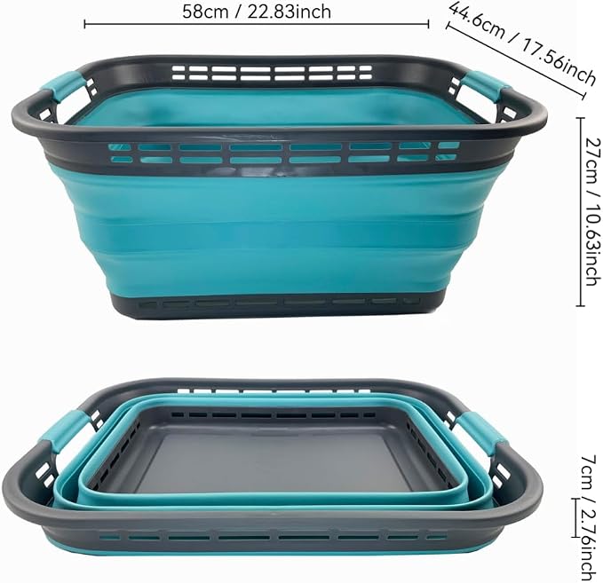 SAMMART 42L Collapsible Plastic Laundry Basket - Image 4