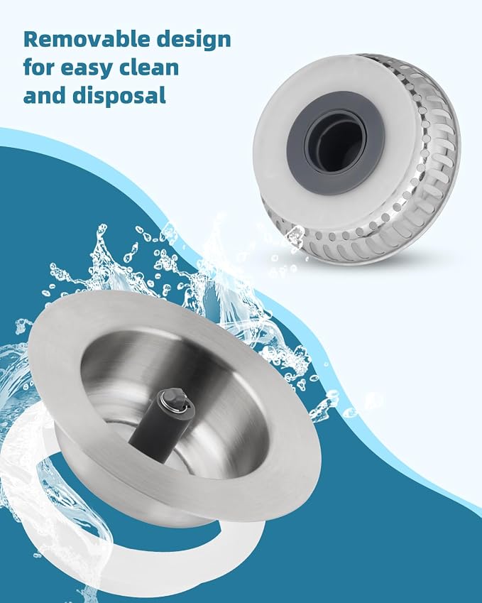 All Metal Sink Drain Strainer for Kitchen Sink, Universal Fit - Image 6