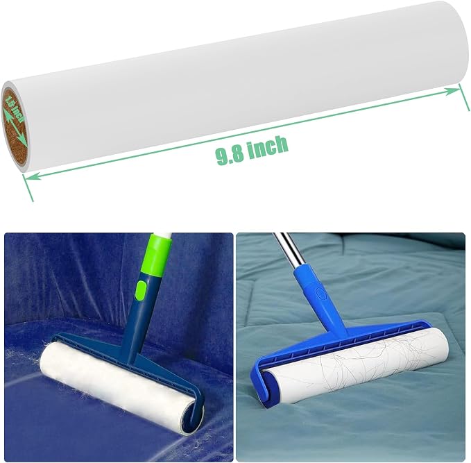 9.8 inch Large Lint Roller Refills Only, 9.8'' Extra-Wide Lint Roller Refill - Image 2