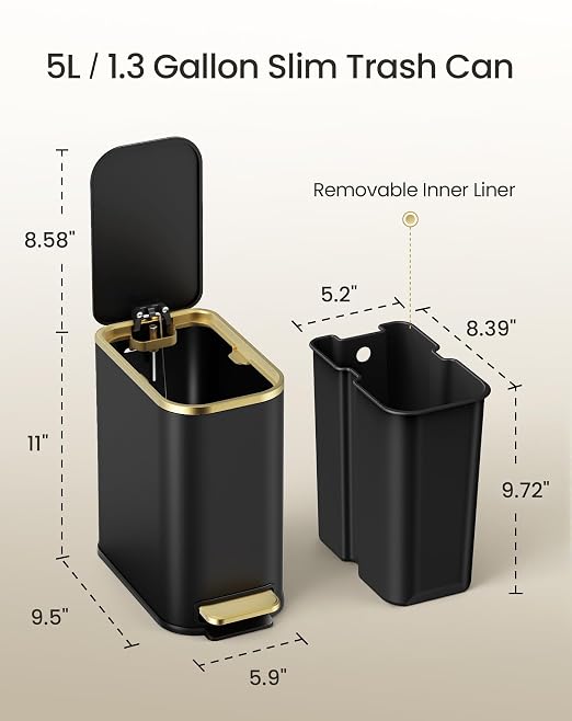 Cesun Small Bathroom Trash Can - Image 9