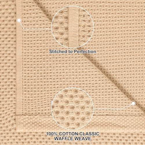 Homaxy 8 Pack 100% Cotton Kitchen Towels and Dishcloths Set - Image 2