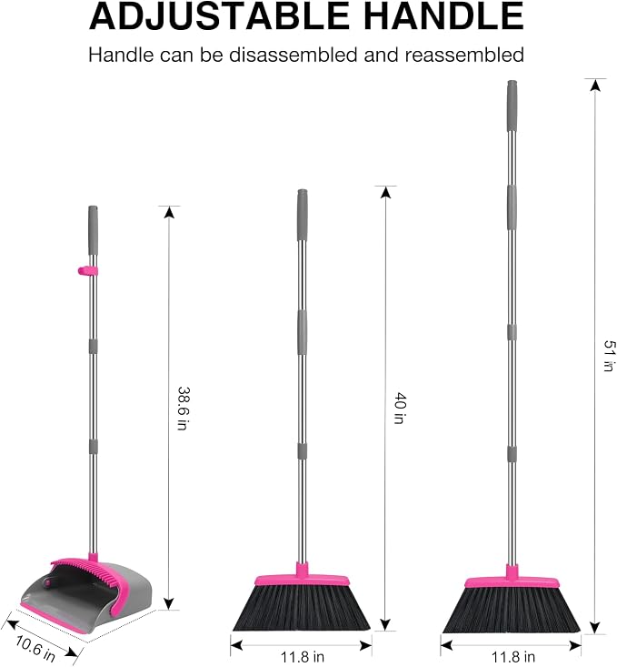 NACENA Broom and Dustpan Set - Image 2