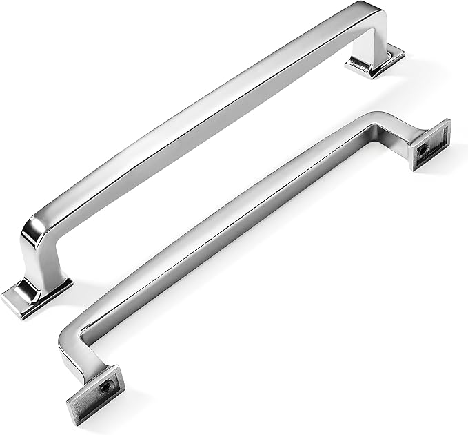 Khtumeware 6 Pack Polished Chrome Cabinet Pulls and Handles - 6-1/4 Inch Drawer Handles for Kitchen Cupboards