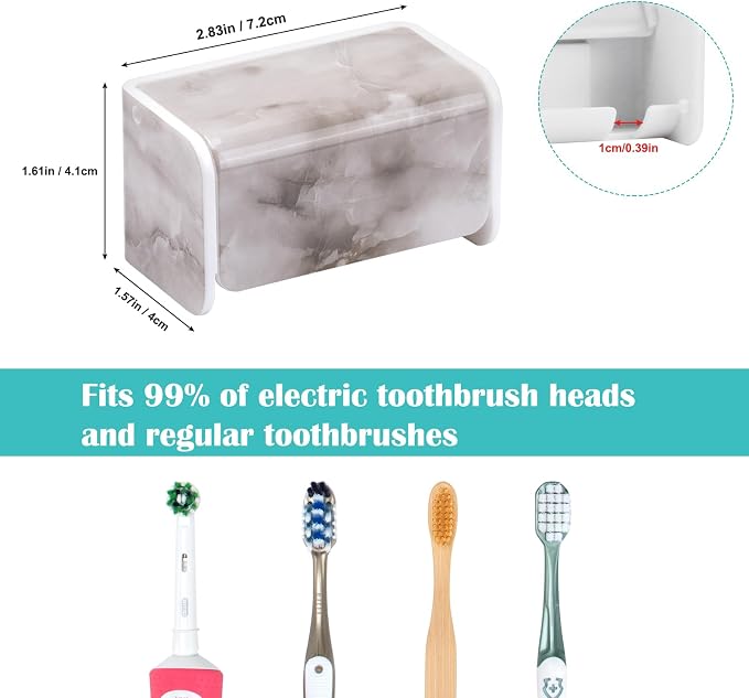 2 PCS Toothbrush Holders Wall Mounted - Image 5