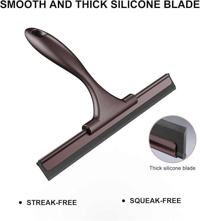 SetSail Squeegee for Shower Glass Door, 10 Inches, Bronze | Stainless Steel - Image 4