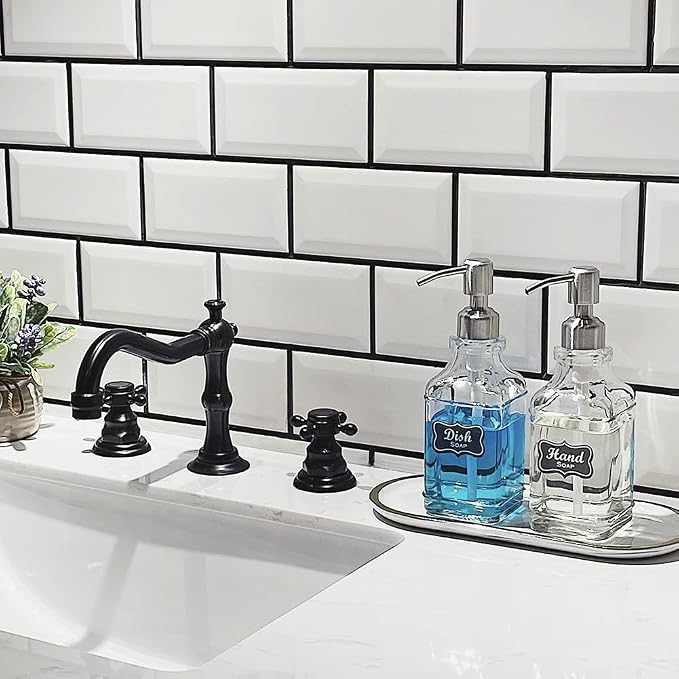 JASAI 2Pack Hand&Dish Glass Soap Dispenser - Image 6
