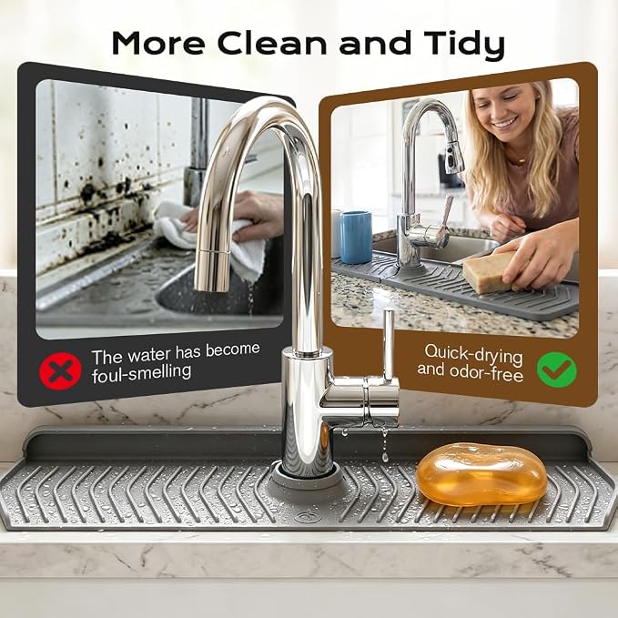 Kitchen Sink Faucet Mat, 2025 New Foldable Faucet Mat - Image 4