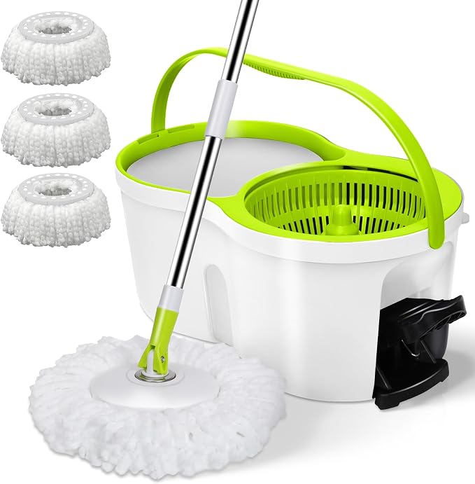 Masthome Spin Mop Bucket Set, Small Mop Bucket System by Masthome