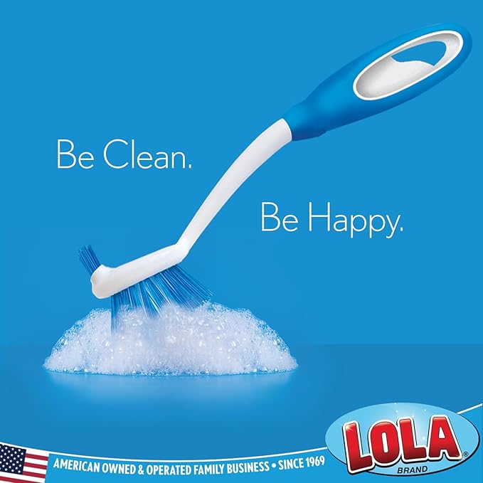 Dish Brush Scrubber for Kitchen, 4 Pack, by LOLA, Has Stiff Bristles & Food - Image 6