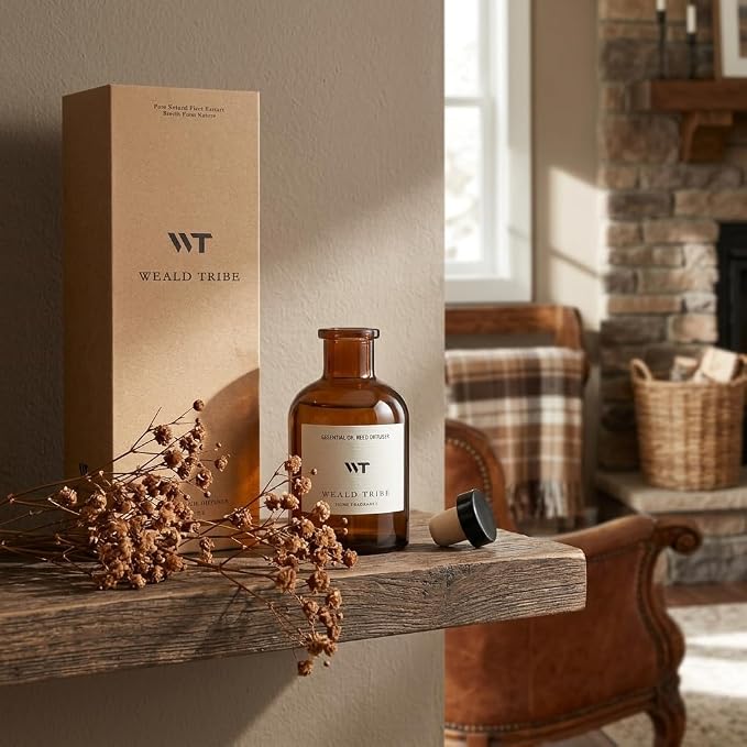 Reed Diffuser Set for Bathroom Air Fresheners, Oil Diffuser Sticks | Vanilla - Image 4