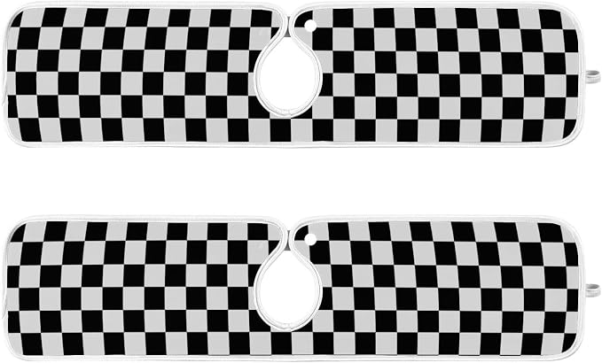 Checkered Black and White Sink Mat - Image 2