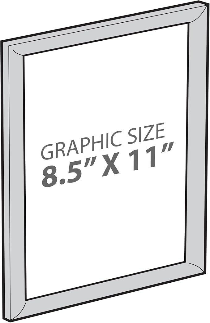 Azar Displays 300336-SLV-4PK Wall Mount Plastic Snap Poster Frame 8.5" x 11" Portrait/Landscape Sign Holder Frame, 4-Pack