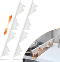 Stainless Steel Stove Gap Covers,Stove Gap Filler, Range Trim Kit, Stove Gap Guards, Heat Resistant and Easy to Clean, Easy retractable Length 13.8" to 27.5", Width 0.79",White(2PCS)