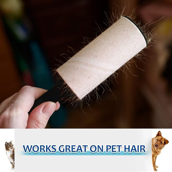 Lint Rollers for Pet Hair, 512 Sheets, 8 Refills + 2 Handles - Image 3