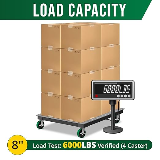 8 Inch Caster Wheels, Heavy Duty Caster with Strong Load-Bearing, Polyurethane Wheel on Steel Hub, Supports 1500 lbs Each(2 Pack Swivel)